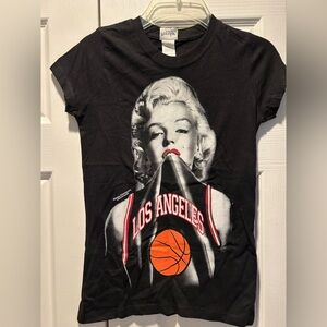 Black Graphic Marilyn Monroe Vintage T-Shirt